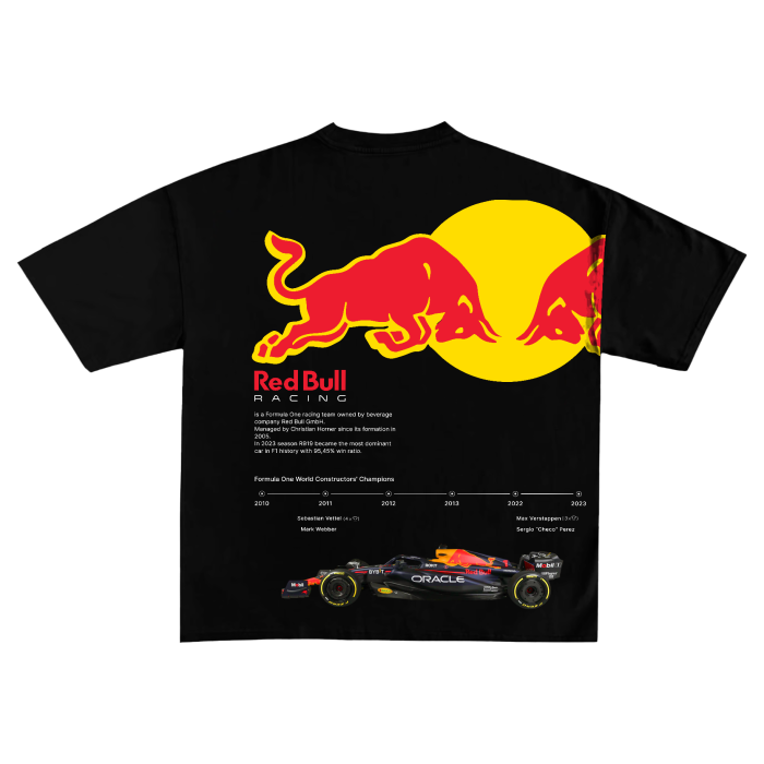 Redbull Racing Formula Motowear Oversized Tshirt Novaro