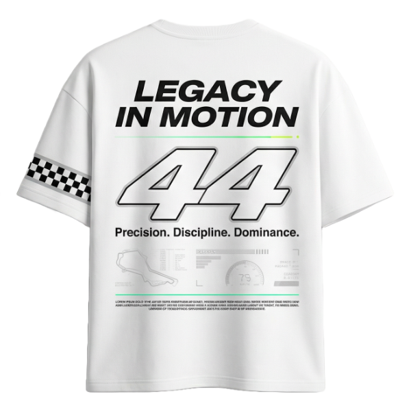 Legacy in Motion 44 – Formula Elite Graphic Oversized T-Shirt