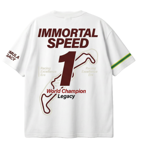 Immortal Speed – Ayrton Senna World Champion Legacy Oversized T-Shirt