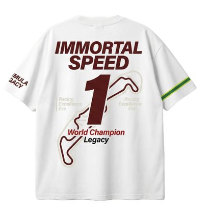 Immortal Speed – Ayrton Senna World Champion Legacy Oversized T-Shirt