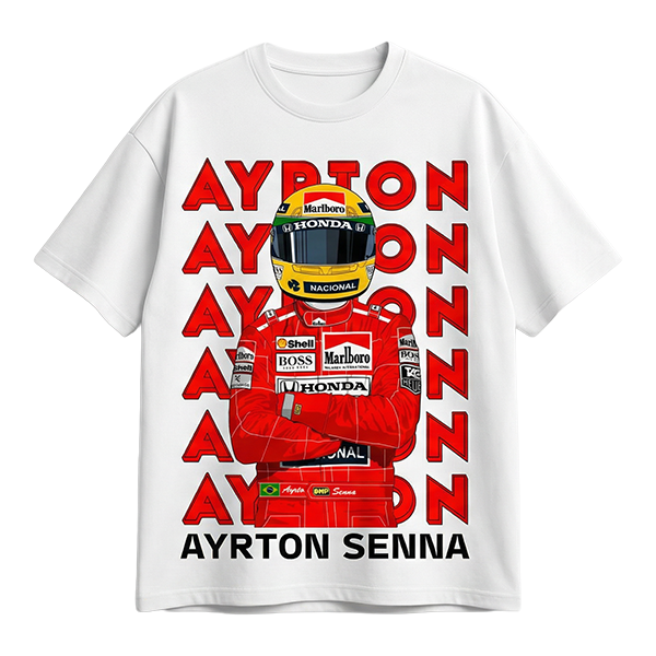 Ayrton Senna “Icon of Speed” Premium Racing Tribute T-Shirt