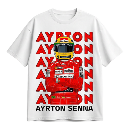Ayrton Senna “Icon of Speed” Premium Racing Tribute T-Shirt