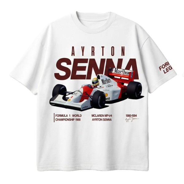 Immortal Speed – Ayrton Senna World Champion Legacy Oversized T-Shirt