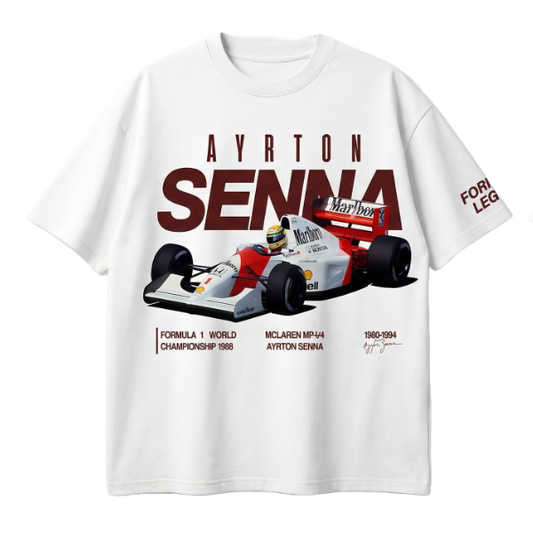 Immortal Speed – Ayrton Senna World Champion Legacy Oversized T-Shirt